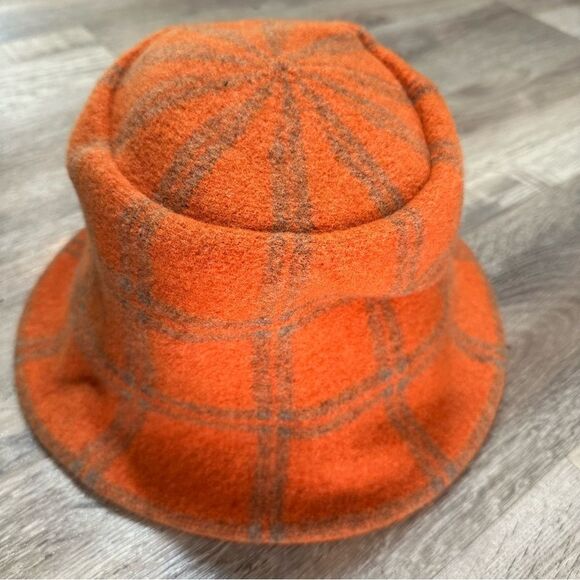 Check Wool Bucket Hat Women One Size Fall Autumn - Picture 2 of 6